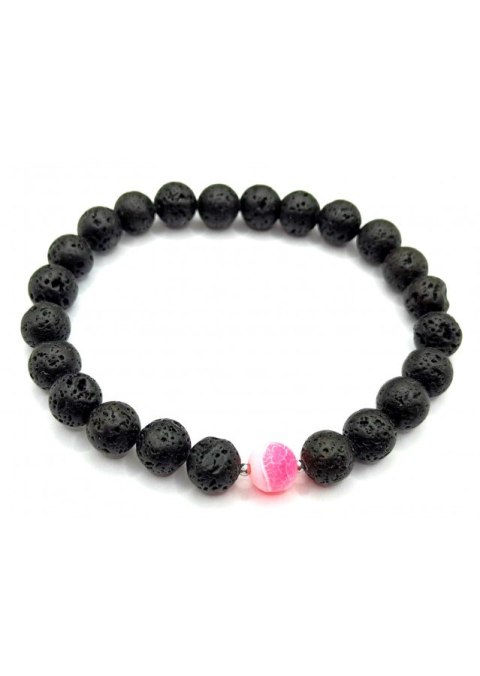 Bransoletka męska Agat Trawiony