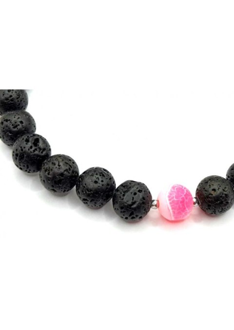 Bransoletka męska Agat Trawiony