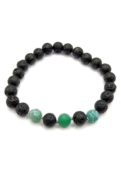 Bransoletka męska Agat Trawiony