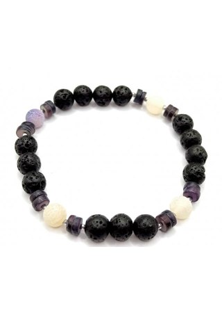 Bransoletka męska Agat Trawiony