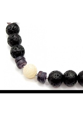 Bransoletka męska Agat Trawiony