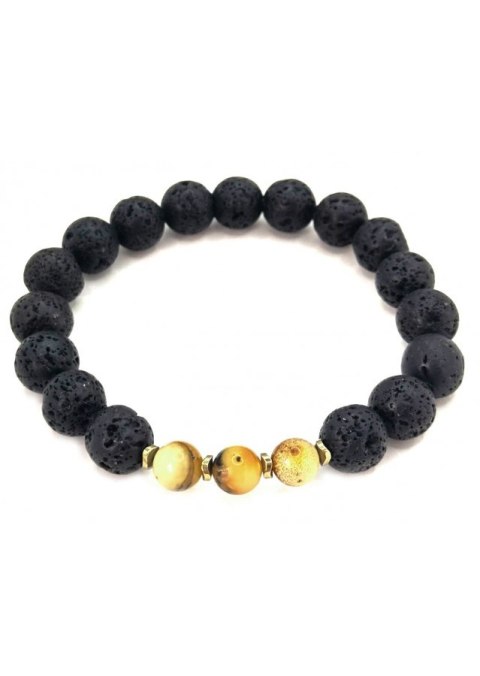 Bransoletka męska Bursztyn