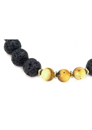 Bransoletka męska Bursztyn