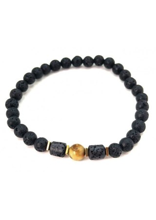 Bransoletka męska Bursztyn