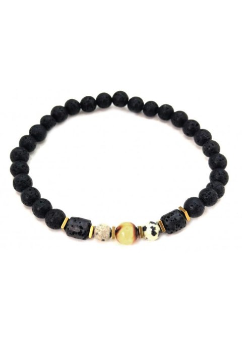 Bransoletka męska Bursztyn