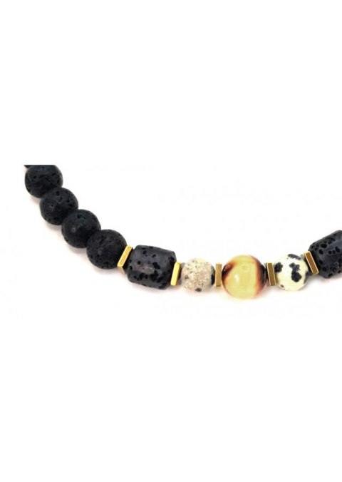 Bransoletka męska Bursztyn