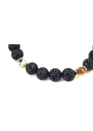 Bransoletka męska Bursztyn