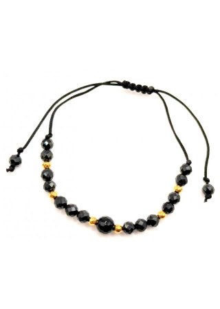 Bransoletka na sznurku Turmalin OCHRONA 925