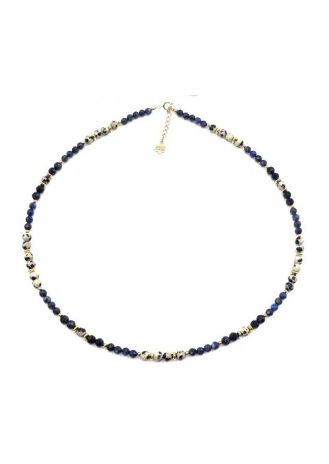 Naszyjnik Jaspis Lapis 925