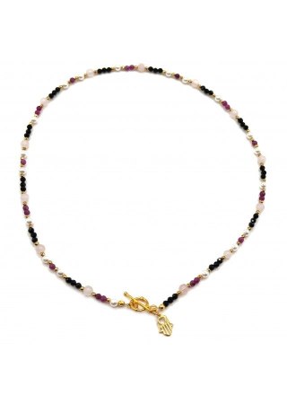 Naszyjnik RĘKA FATIMY RUBIN 925