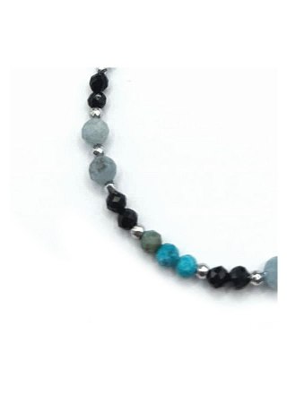 Bransoletka Akwamaryn 925