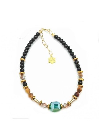 Bransoletka Kryształ Tygrysie oko 925