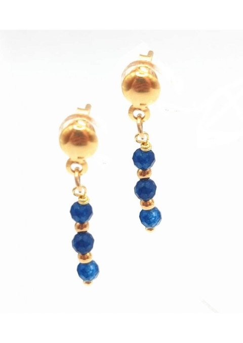 Kolczyki z lapisem i hematytem