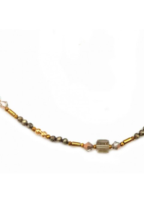 Naszyjnik Kryształ Piryt 925