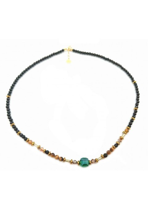 Naszyjnik Kryształ Tygrysie oko 925