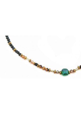 Naszyjnik Kryształ Tygrysie oko 925