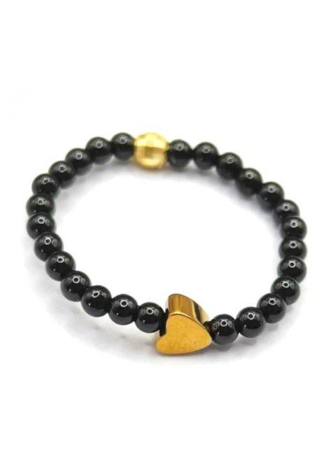 Pierścionek Serce Hematyt 925