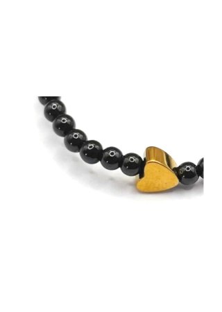 Pierścionek Serce Hematyt 925