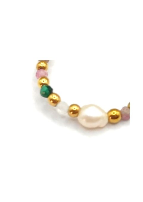 Pierścionek kolorowy Turmalin 925