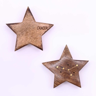 Rak-Grawerowana Podstawka ze Znakiem Zodiaku - Gwiazda