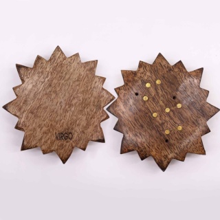 Panna - Grawerowana Podstawka ze Znakiem Zodiaku - Słońce