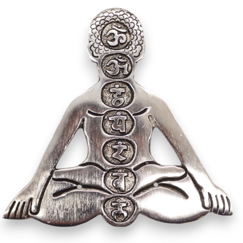 Podstawka z Polerowanego Aluminium 12x12cm - Joga 7 Czakr