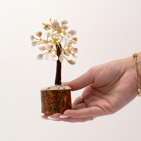 Średnie Drzewko z Kamieniami Gomati Chakra (45 kamieni)