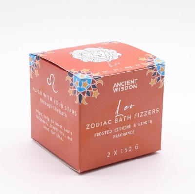 Lew - Zestaw 2 Musujących Krążków Zodiak z Horoskopem