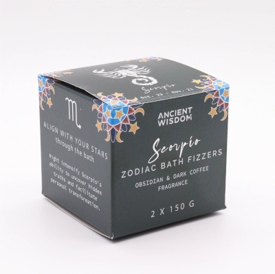 Skorpion - Zestaw 2 Musujących Krążków Zodiak z Horoskopem