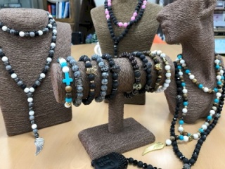 Bransoletka Skrzydło Anioła & Czarny Agat