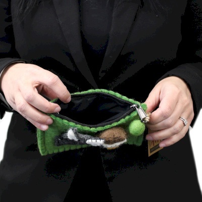 Filcowa Saszetka z Kukiełkami na Palce - Sowa i Kot