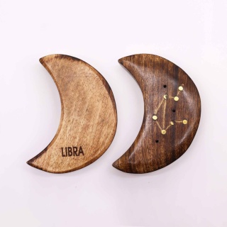 Waga - Grawerowana Podstawka ze Znakiem Zodiaku - Księżyc