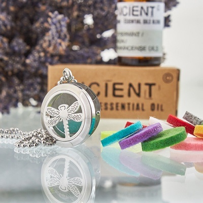 Naszyjnik aromaterapeutyczny z motywem ważki