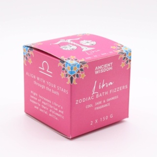 Zestaw 2 Musujących Krążków Zodiak z Horoskopem - Waga