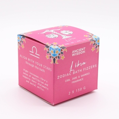 Zestaw 2 Musujących Krążków Zodiak z Horoskopem - Waga