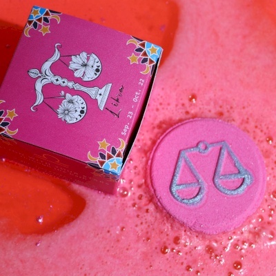 Zestaw 2 Musujących Krążków Zodiak z Horoskopem - Waga